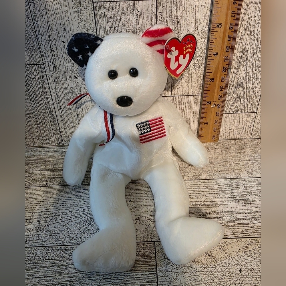 Ty America Plush Bear with Patriotic Accents